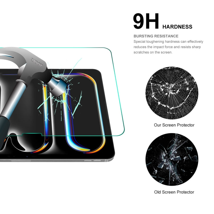 For iPad Pro 11 2025 / 2024 2pcs ENKAY Hat-Prince 0.33mm Explosion-proof Tempered Glass Film