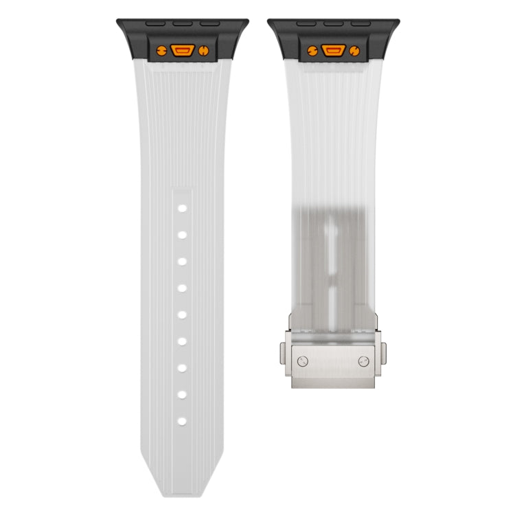 For Apple Watch Ultra 2 49mm Transparent Silicone Watch Band