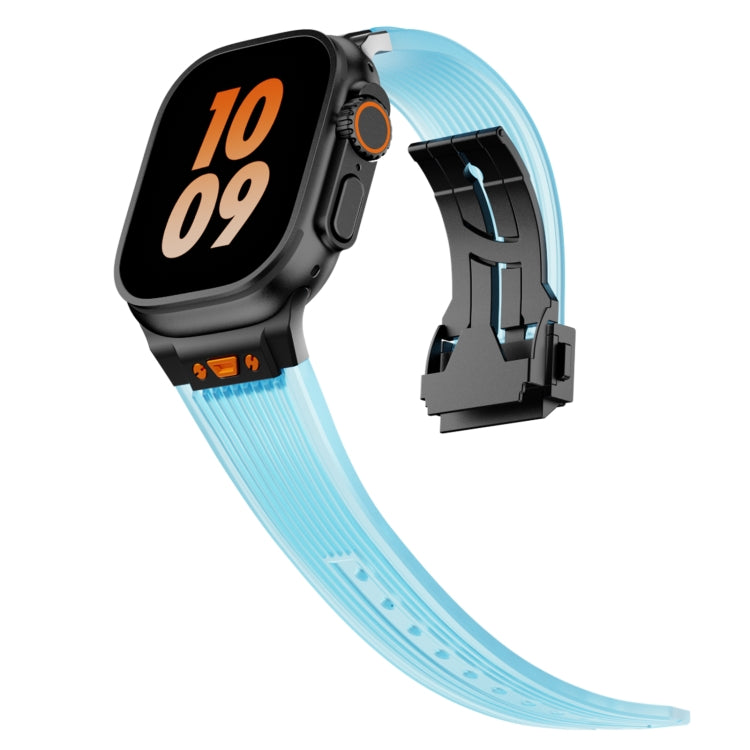 For Apple Watch Ultra 2 49mm Transparent Silicone Watch Band
