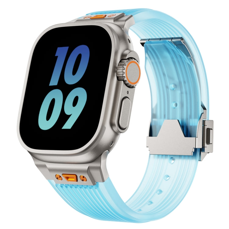 For Apple Watch SE 2022 44mm Transparent Silicone Watch Band