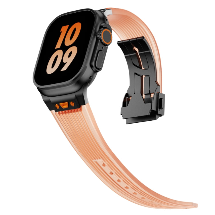 For Apple Watch Series 6 44mm Transparent Silicone Watch Band