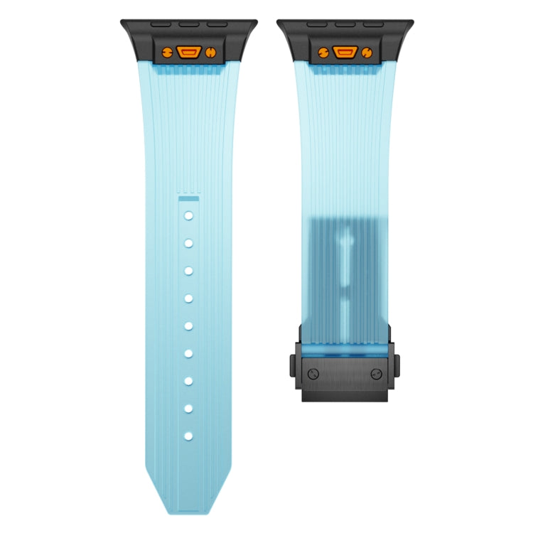 For Apple Watch Series 6 44mm Transparent Silicone Watch Band