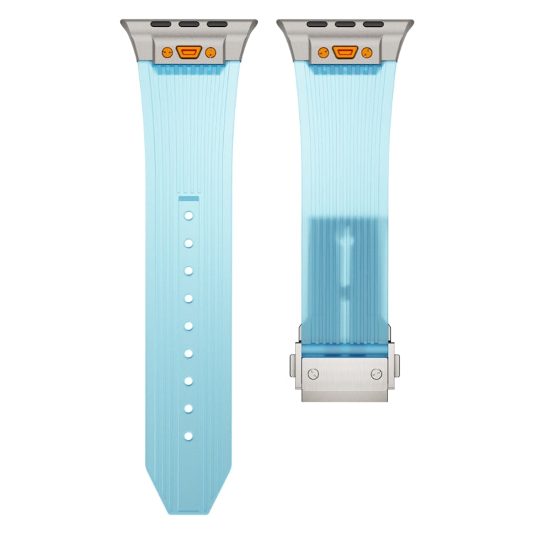 For Apple Watch Series 6 44mm Transparent Silicone Watch Band