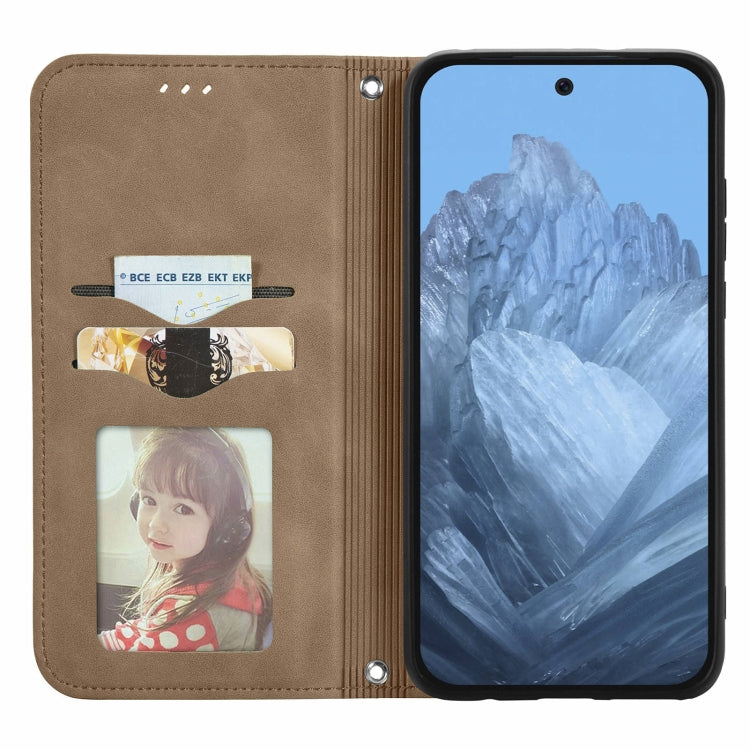 For Google Pixel 9 Pro XL Retro Skin Feel Magnetic Flip Leather Phone Case