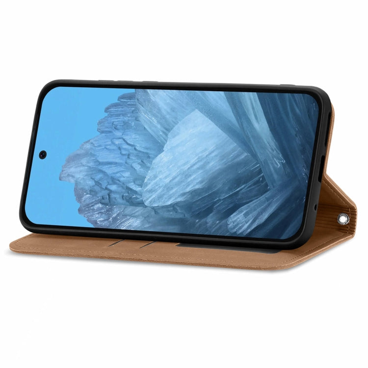 For Google Pixel 9 Pro XL Retro Skin Feel Magnetic Flip Leather Phone Case