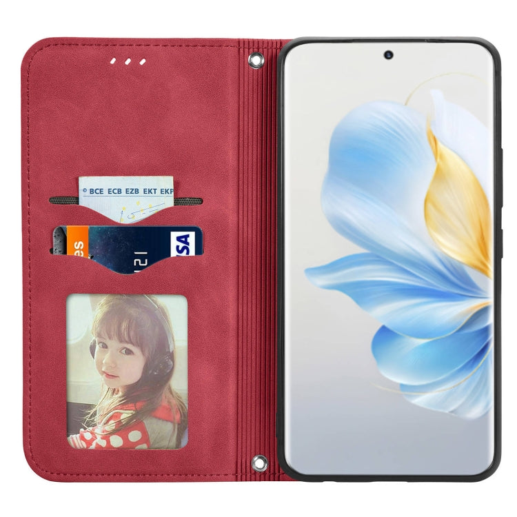 For Honor 100 Retro Skin Feel Magnetic Flip Leather Phone Case