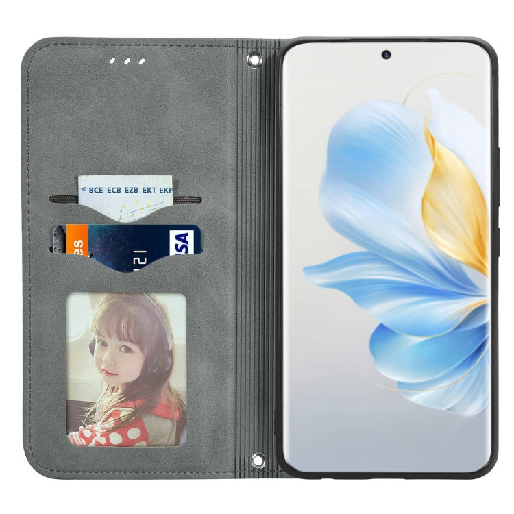 For Honor 100 Retro Skin Feel Magnetic Flip Leather Phone Case