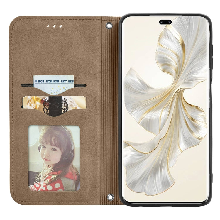 For Honor 100 Pro Retro Skin Feel Magnetic Flip Leather Phone Case
