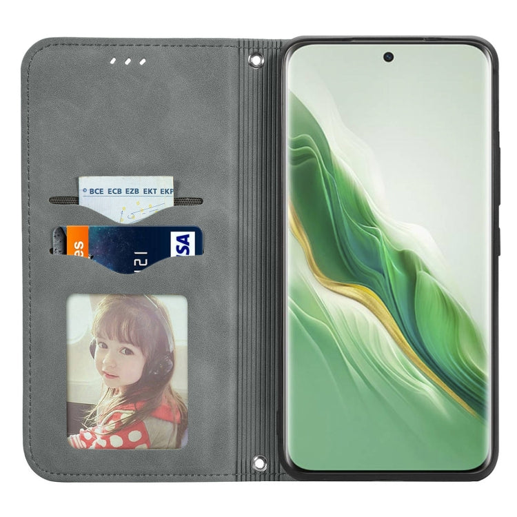 For Honor Magic6 Retro Skin Feel Magnetic Flip Leather Phone Case