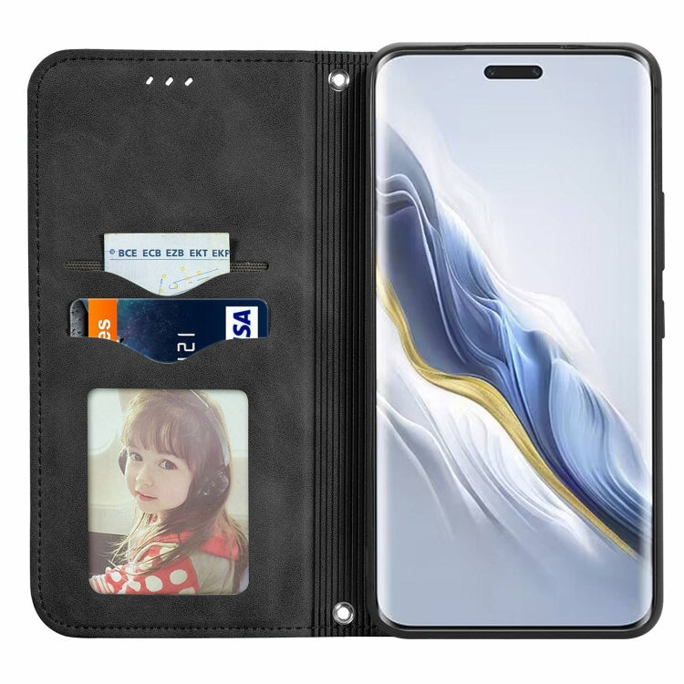 For Honor Magic6 Pro Retro Skin Feel Magnetic Flip Leather Phone Case