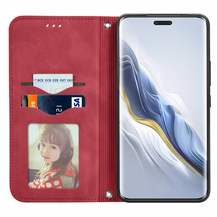 For Honor Magic6 Pro Retro Skin Feel Magnetic Flip Leather Phone Case