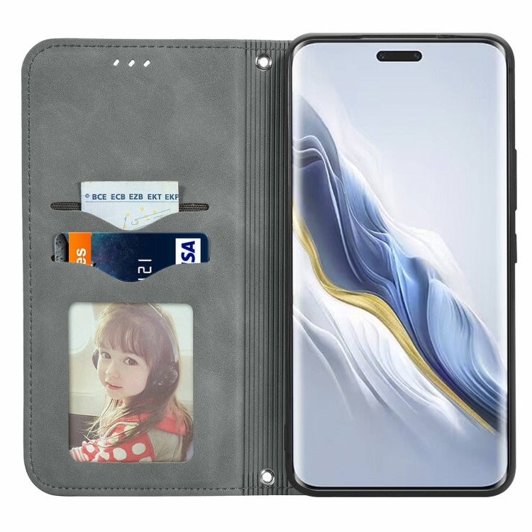 For Honor Magic6 Pro Retro Skin Feel Magnetic Flip Leather Phone Case