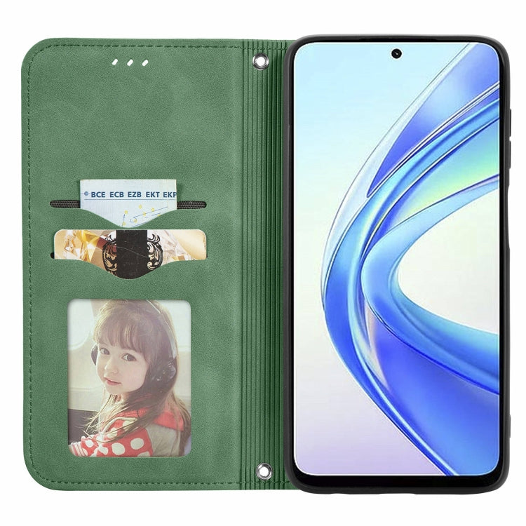 For Honor X7b Retro Skin Feel Magnetic Flip Leather Phone Case