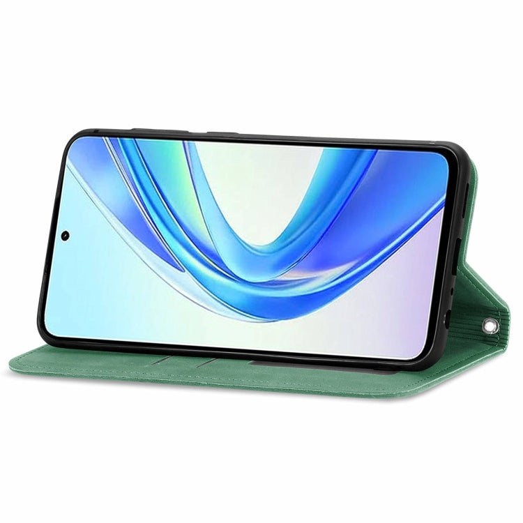For Honor X7b Retro Skin Feel Magnetic Flip Leather Phone Case