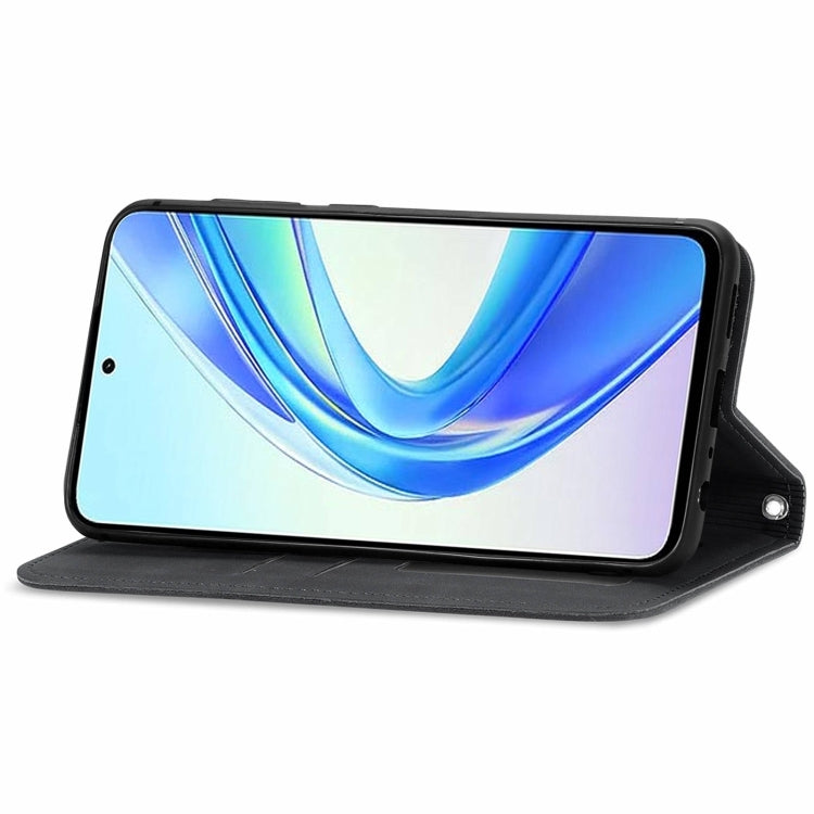 For Honor X7b Retro Skin Feel Magnetic Flip Leather Phone Case