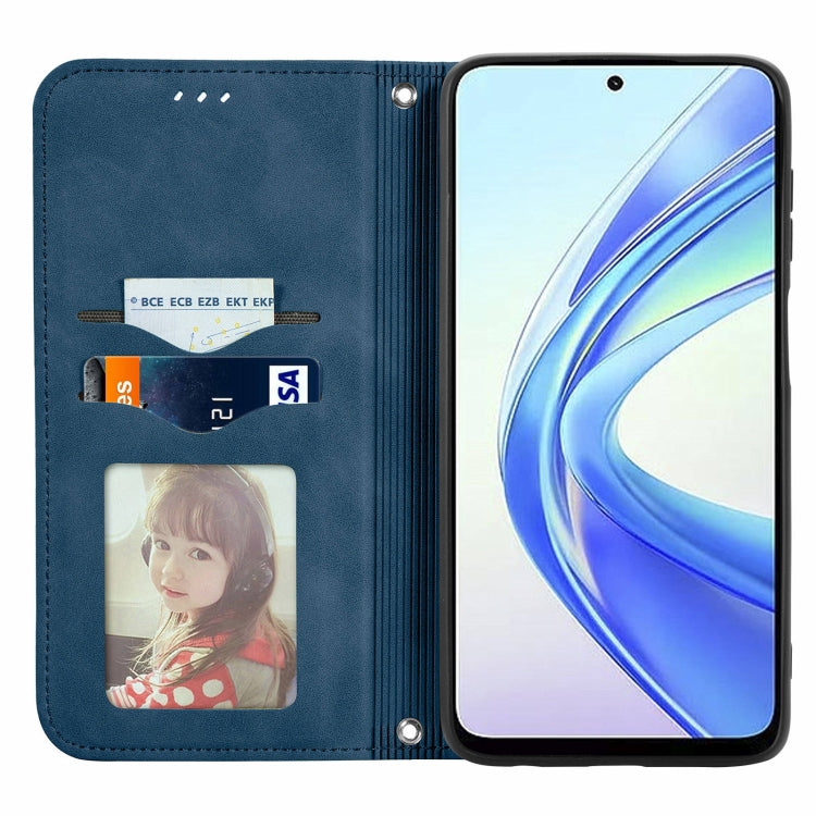 For Honor X7b Retro Skin Feel Magnetic Flip Leather Phone Case