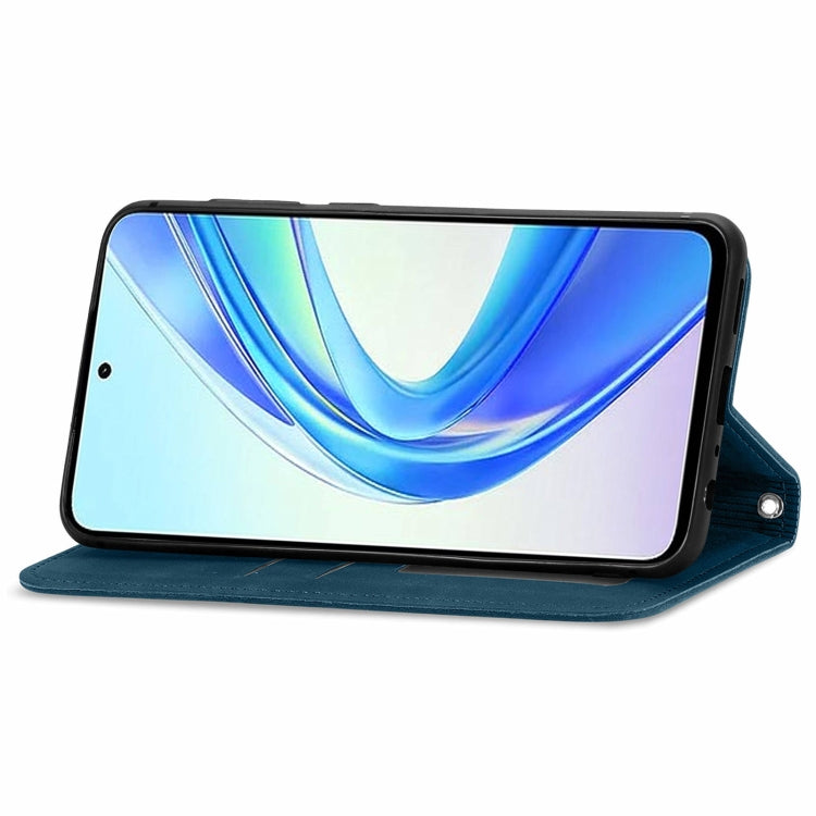 For Honor X7b Retro Skin Feel Magnetic Flip Leather Phone Case