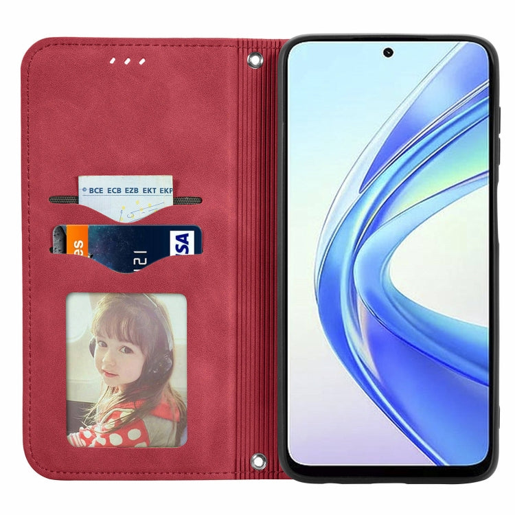 For Honor X8b Retro Skin Feel Magnetic Flip Leather Phone Case