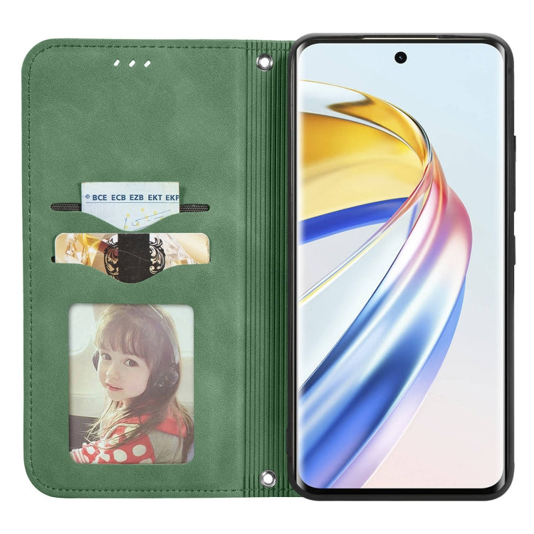 For Honor X9b Retro Skin Feel Magnetic Flip Leather Phone Case