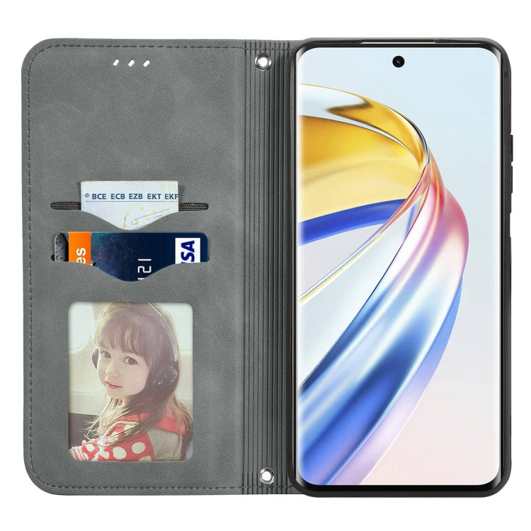 For Honor X9b Retro Skin Feel Magnetic Flip Leather Phone Case