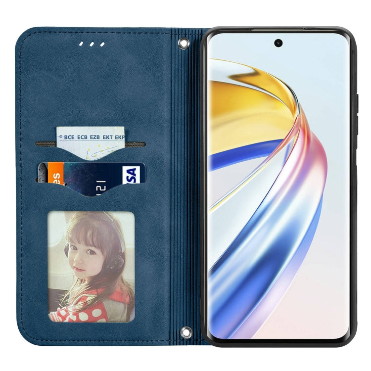 For Honor X9b Retro Skin Feel Magnetic Flip Leather Phone Case