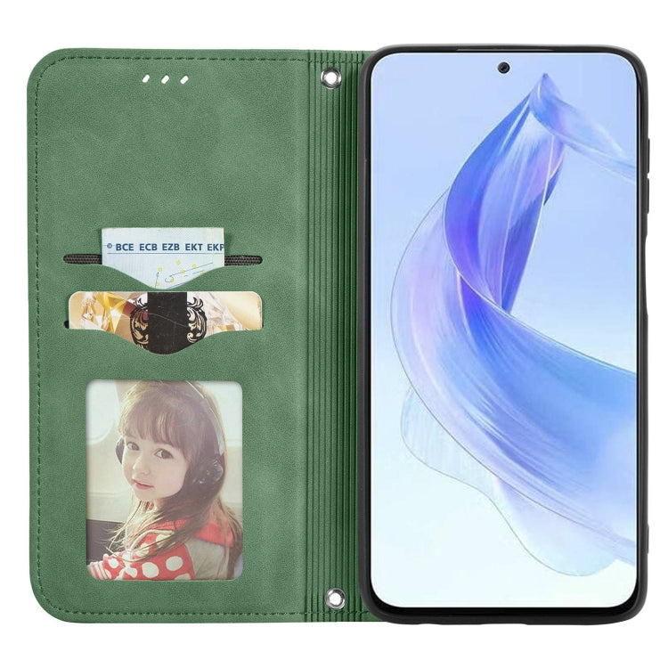 For Honor X50i Retro Skin Feel Magnetic Flip Leather Phone Case