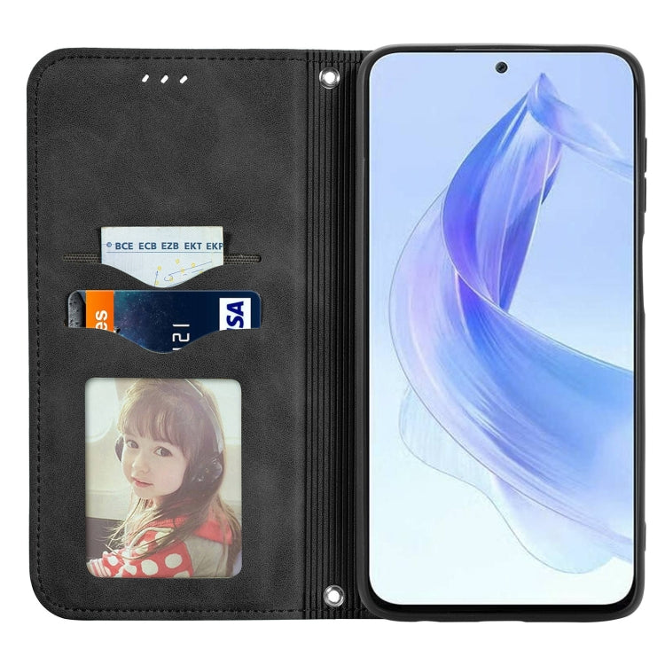 For Honor X50i Retro Skin Feel Magnetic Flip Leather Phone Case