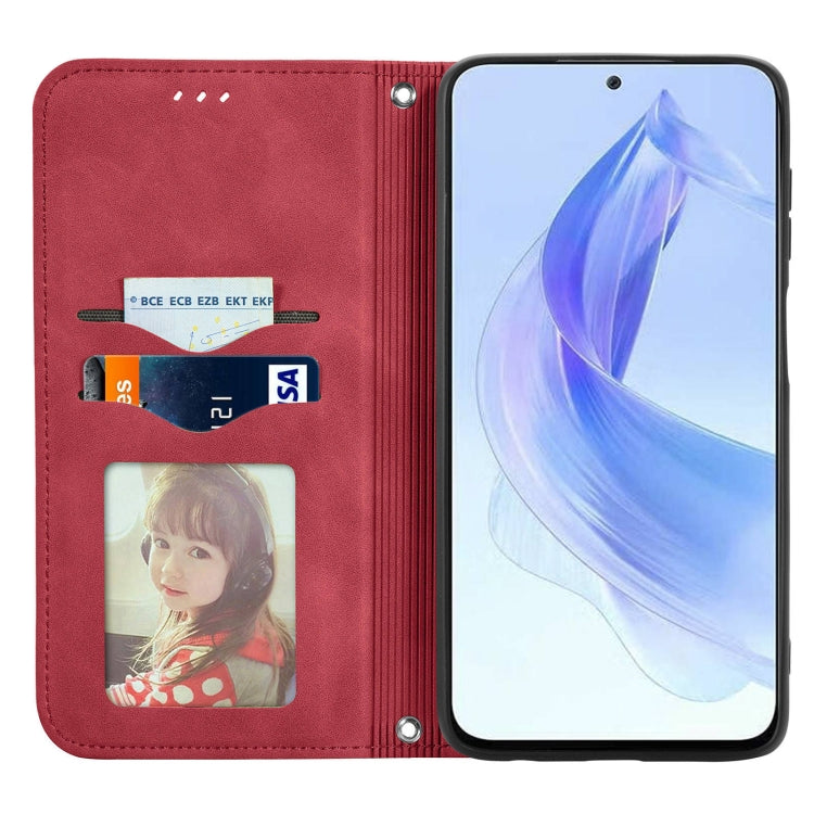 For Honor X50i Retro Skin Feel Magnetic Flip Leather Phone Case