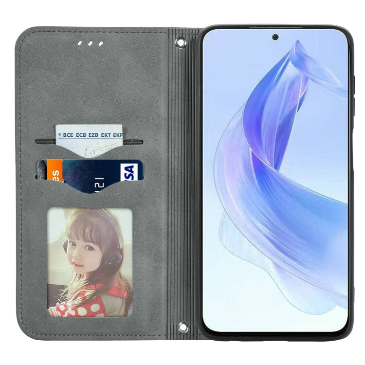 For Honor X50i Retro Skin Feel Magnetic Flip Leather Phone Case