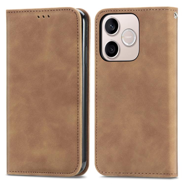 For Honor 600 Lite  Global Retro Skin Feel Magnetic Flip Leather Phone Case