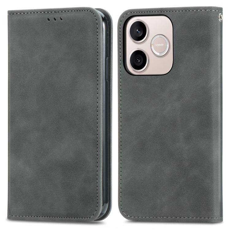 For Honor 600 Lite  Global Retro Skin Feel Magnetic Flip Leather Phone Case