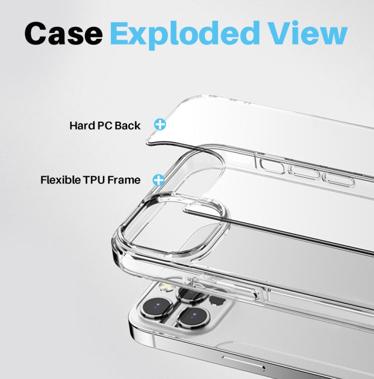 For iPhone 13 Pro Max NORTHJO 5 in 1 Clear Phone Case with 2pcs Screen Film + 2pcs Rear Lens Film