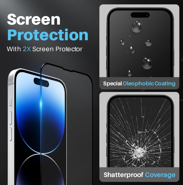 For iPhone 14 Pro NORTHJO 5 in 1 Magsafe Clear Phone Case with 2pcs Screen Film + 2pcs Rear Lens Film