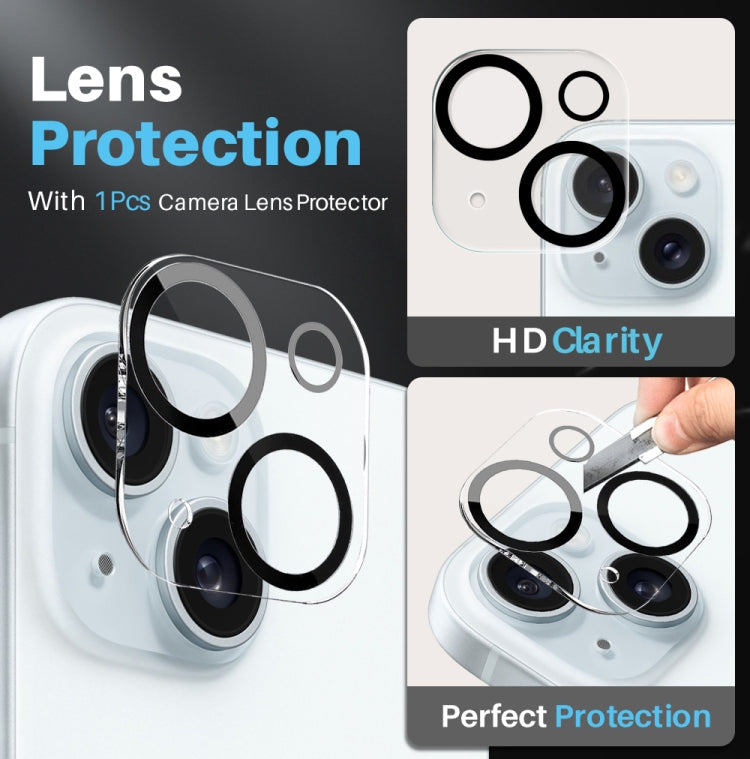 For iPhone 15 Plus NORTHJO 3 in 1 Magsafe Clear Phone Case with Screen Film + Rear Lens Film