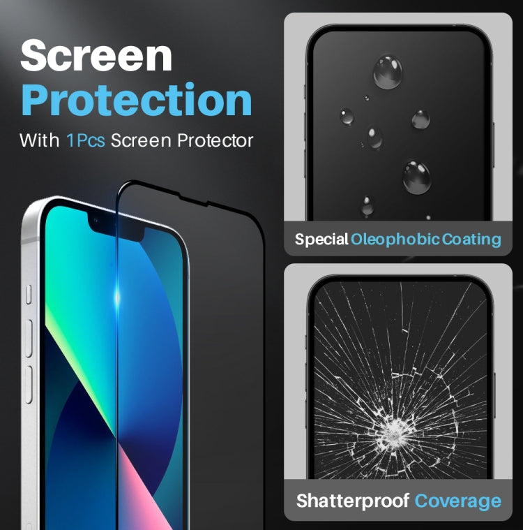 For iPhone 14 NORTHJO 3 in 1 Magsafe Clear Phone Case with Screen Film + Rear Lens Film