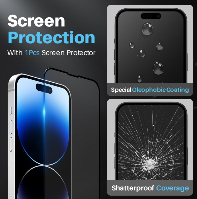 For iPhone 14 Pro Max NORTHJO 3 in 1 Magsafe Clear Phone Case with Screen Film + Rear Lens Film