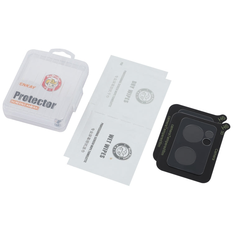 For OnePlus Nord CE 2 5G 2pcs ENKAY 9H Rear Camera Lens Tempered Glass Film - Transparent