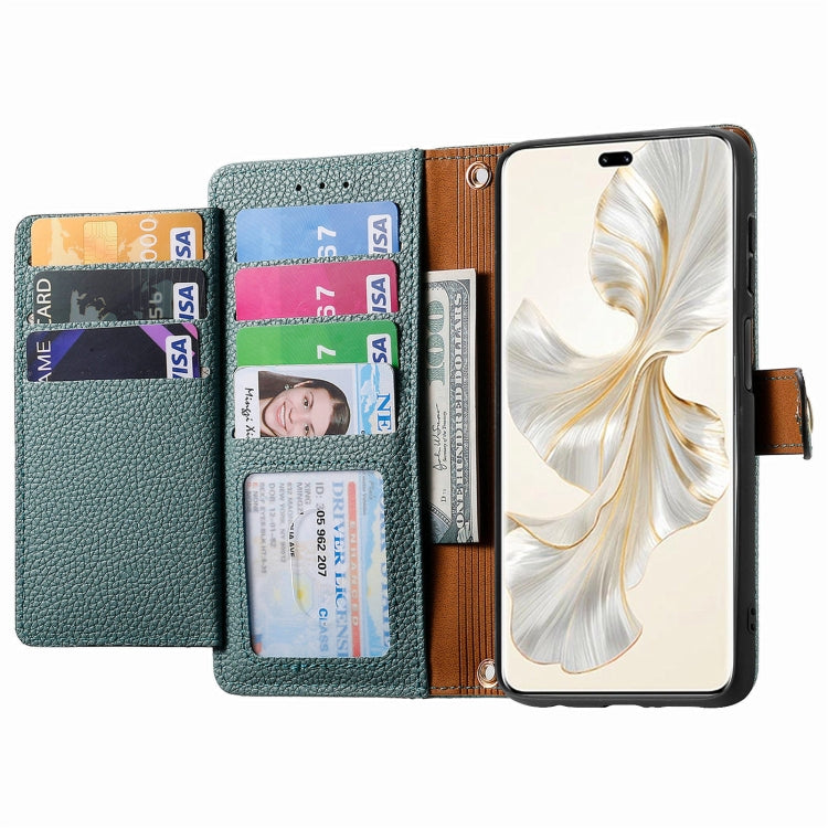 For Honor 100 Pro 5G Love Zipper Lanyard Leather Phone Case