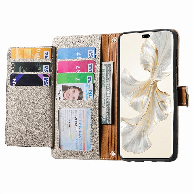 For Honor 100 Pro 5G Love Zipper Lanyard Leather Phone Case