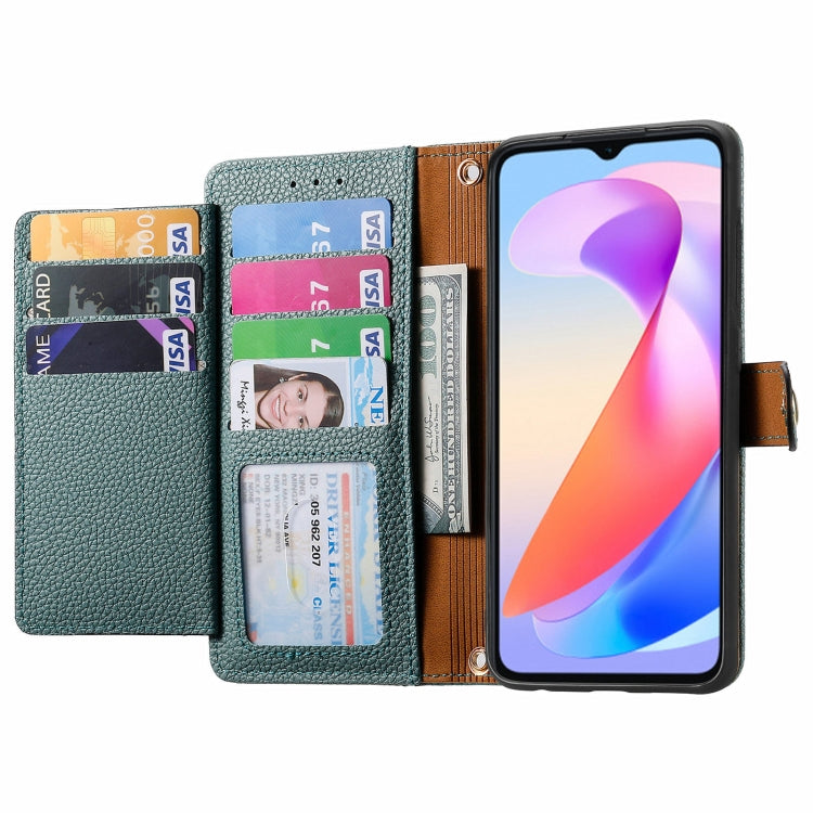 For Honor X6a Love Zipper Lanyard Leather Phone Case