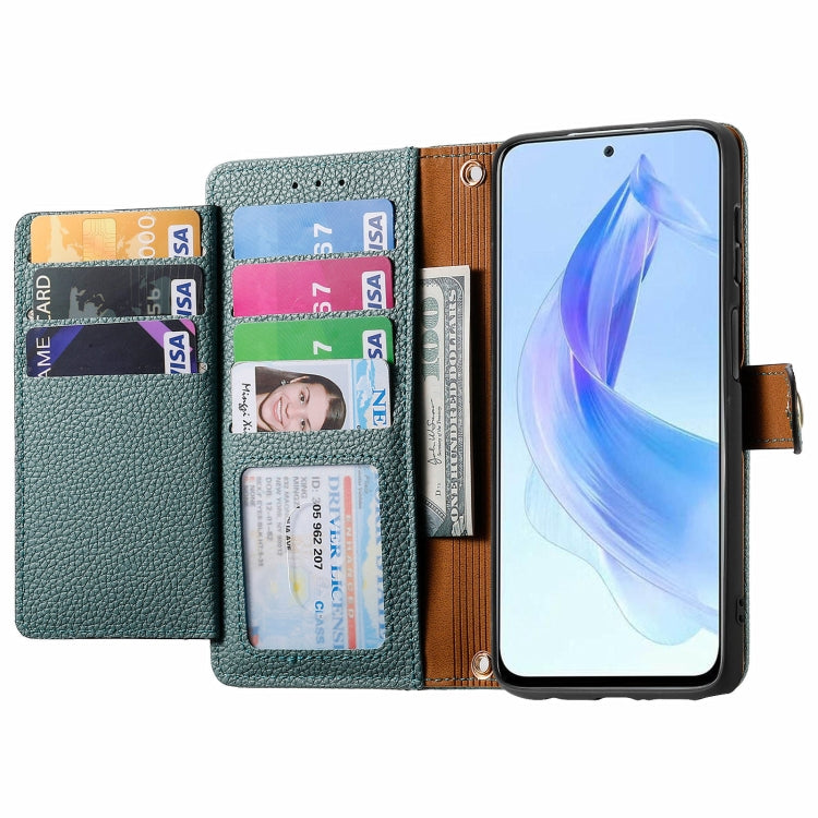For Honor X50i Love Zipper Lanyard Leather Phone Case