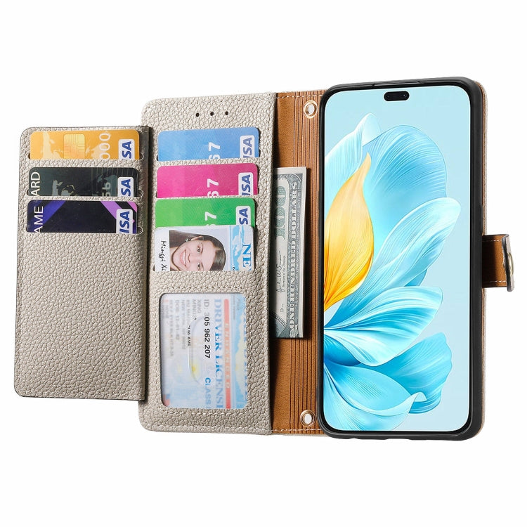 For Honor 200 Lite Global Love Zipper Lanyard Leather Phone Case