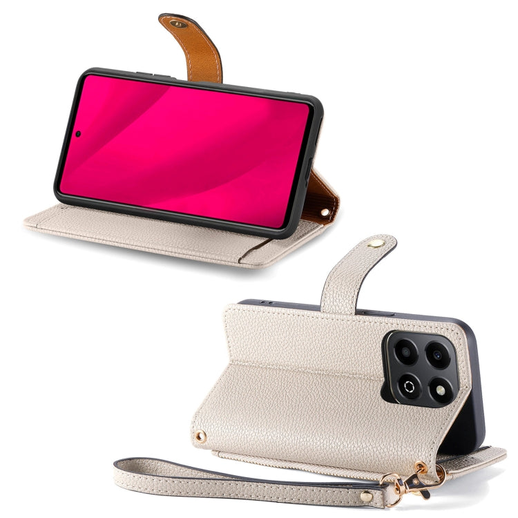 For Honor 200 Smart Love Zipper Lanyard Leather Phone Case