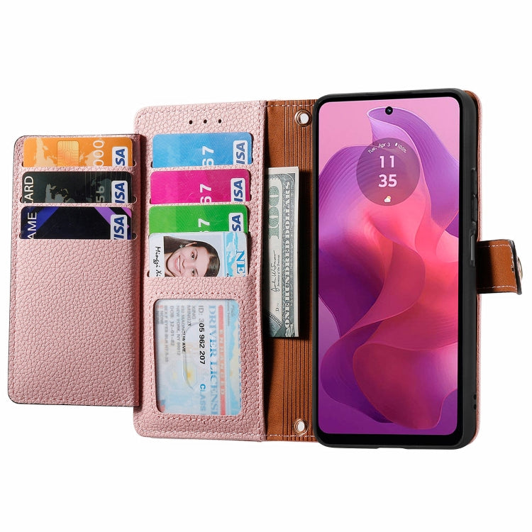 For Motorola Moto G24 Love Zipper Lanyard Leather Phone Case