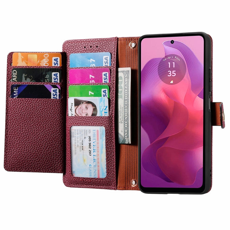 For Motorola Moto G24 Love Zipper Lanyard Leather Phone Case