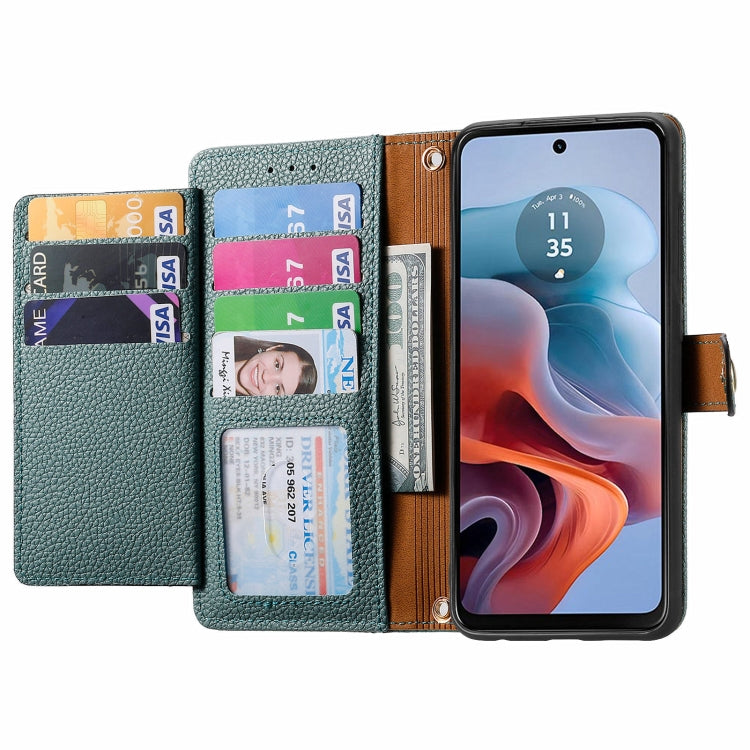 For Motorola Moto G34 Love Zipper Lanyard Leather Phone Case