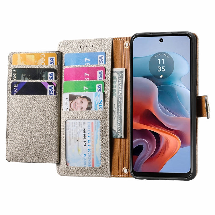 For Motorola Moto G34 Love Zipper Lanyard Leather Phone Case
