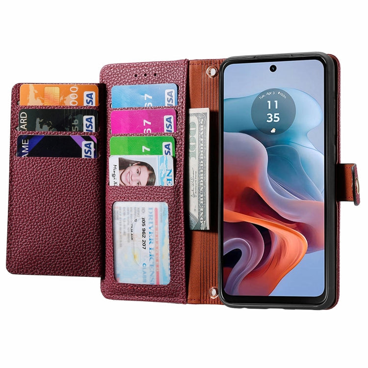 For Motorola Moto G34 Love Zipper Lanyard Leather Phone Case