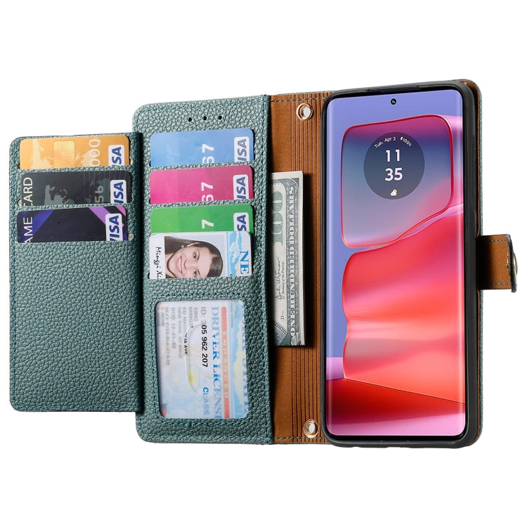 For Motorola Edge 50 Pro Love Zipper Lanyard Leather Phone Case