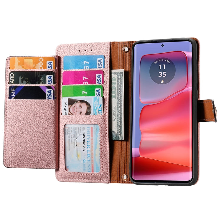 For Motorola Edge 50 Pro Love Zipper Lanyard Leather Phone Case